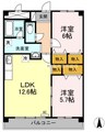 Ｋーｃｉｔｙ葦高 2LDKの間取り