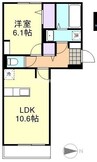 オアゾ北畝 1LDKの間取り