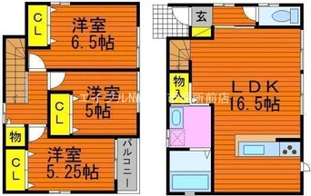 間取図 ラフィーネ西阿知Ⅱ