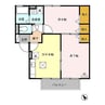 さくら館 Ａ棟　 2DKの間取り