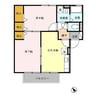 さくら館 Ａ棟　 2DKの間取り