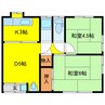 日宇南部借家 2DKの間取り
