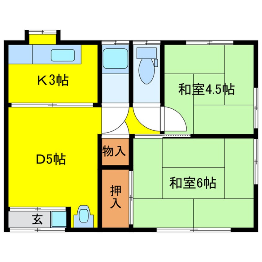 間取図 日宇南部借家