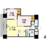 高砂スクエアビル 2LDKの間取り