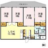 高砂スクエアビル 4LDKの間取り