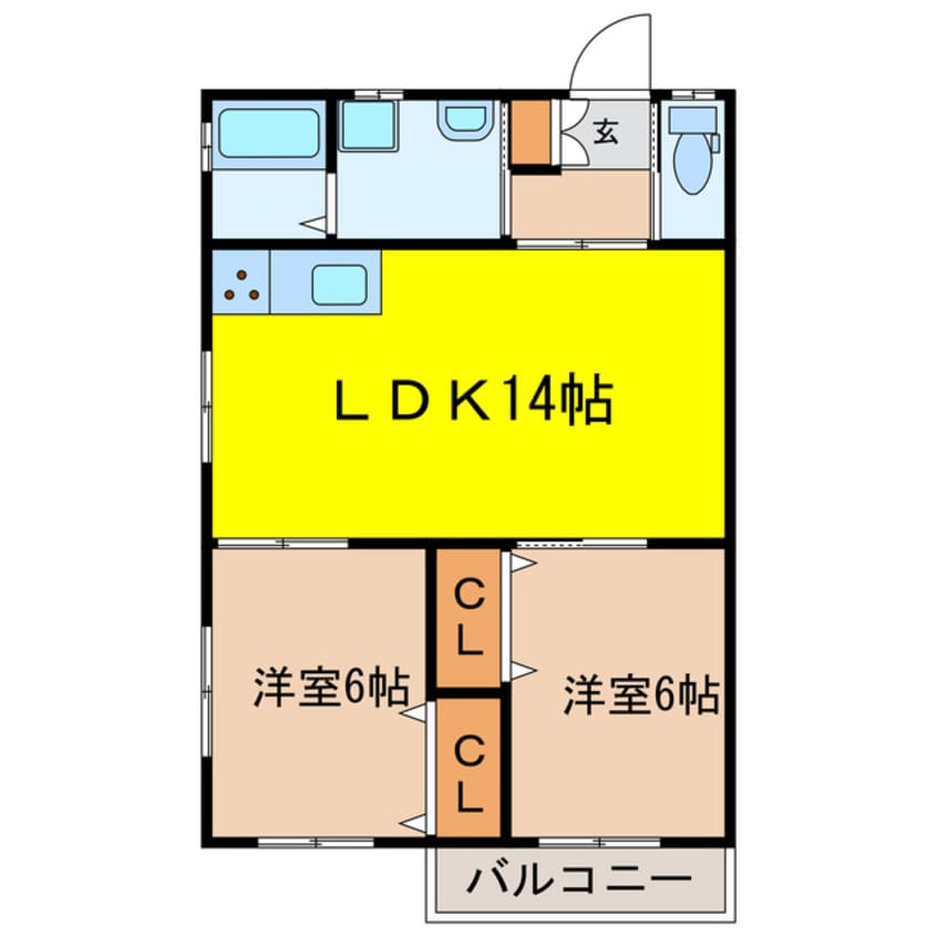 間取図 ラ・メゾン横尾
