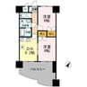 ダイヤヒルズ島瀬 2DKの間取り