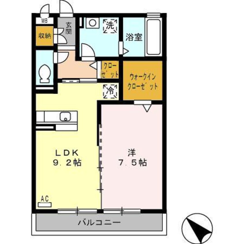 間取図 ロイヤルタウン早岐Ａ