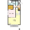 アンソレイエ 1LDKの間取り