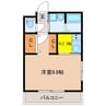 ビューポート東山 1Kの間取り