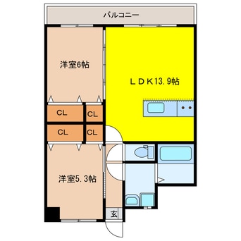 間取図 ウエストパーク佐世保
