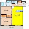 ウエストパーク佐世保 2LDKの間取り