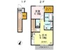 フルールカルチェ 1LDKの間取り
