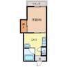 名切パークサイド 1DKの間取り