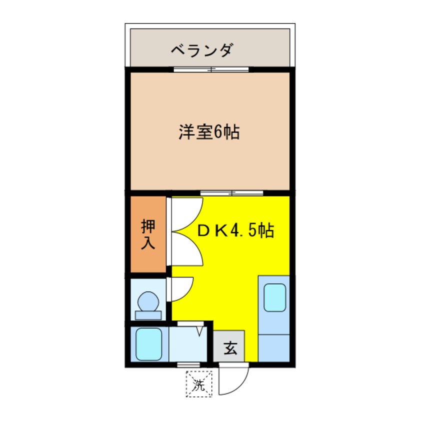 間取図 リゾートインパステル