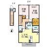 エスペリアⅢ 2LDKの間取り