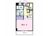 セントラル カーサ 1Kの間取り