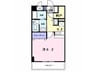 セントラル カーサ 1Kの間取り