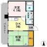 松本ハイツ 2DKの間取り