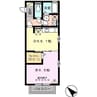 ヴィヴィアン有福 1DKの間取り