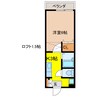 瀬戸越ハイツ 1Kの間取り