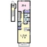 プロムナード天神A 1LDKの間取り