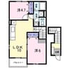 レジデンス四季Ｂ 2LDKの間取り