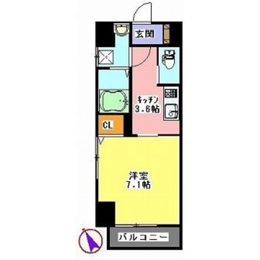 間取図 アミティ佐世保田原町