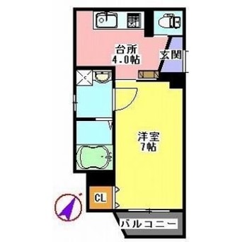 間取図 アミティ佐世保田原町