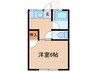 コーポ土橋 1Kの間取り