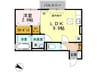 セントアルカシオン 1LDKの間取り