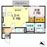 セントアルカシオン 1LDKの間取り