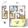 スイート 1LDKの間取り