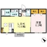 シャーメゾンⅡ原分ヒルズ 1LDKの間取り