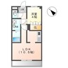 ガーデンコート21 1LDKの間取り