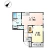 ポラール湊町 1LDKの間取り