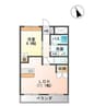 ラシュレ弐番館 1LDKの間取り