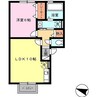ロイヤルガーデン小佐世保　Ａ棟 1LDKの間取り