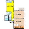 サンシャイン赤崎 2DKの間取り