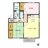 エスポワール Ａ棟 2LDKの間取り