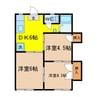 パークヒルズ日宇 Ａ棟 3DKの間取り