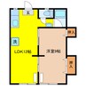 パークヒルズ日宇 Ａ棟 1LDKの間取り