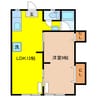 パークヒルズ日宇 Ａ棟 1LDKの間取り