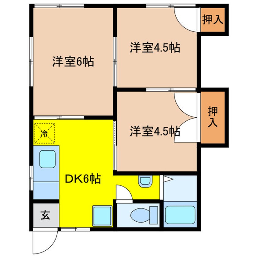 間取図 パークヒルズ日宇 Ａ棟