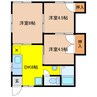パークヒルズ日宇 Ａ棟 3DKの間取り