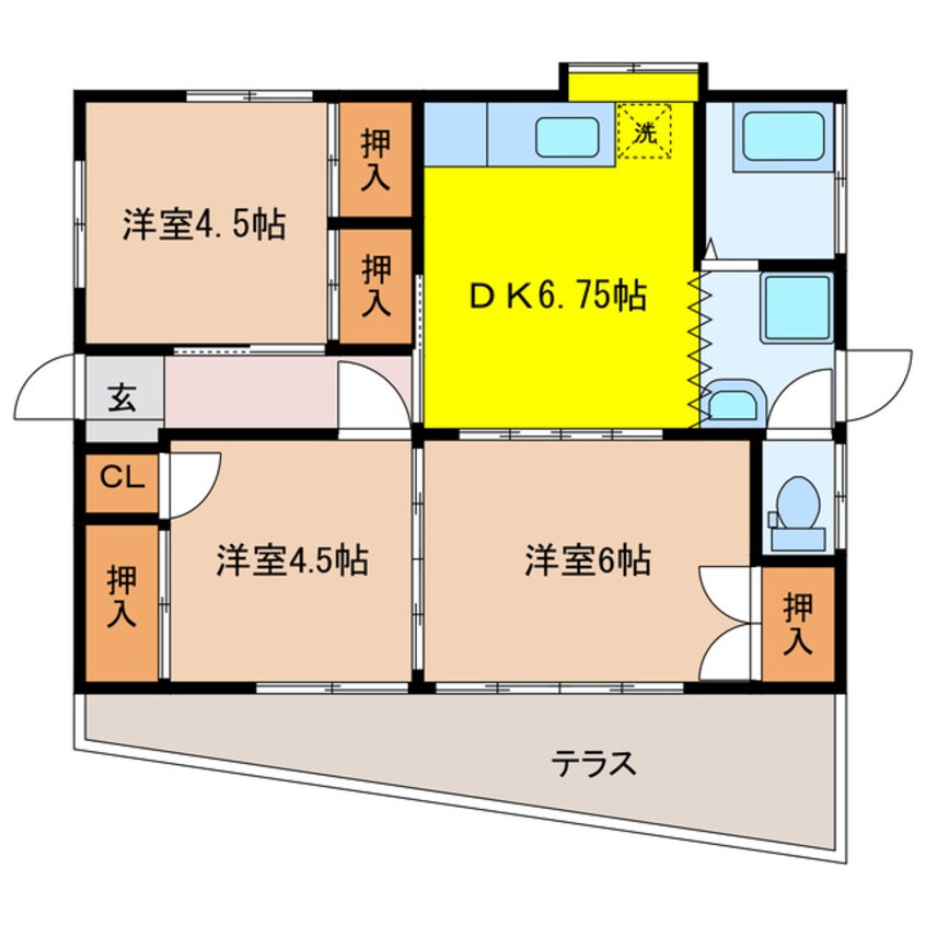 間取図 サンパレス吉岡