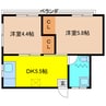 ハイツ山口 2DKの間取り