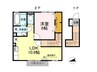 セントミッシェル 1LDKの間取り