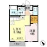 エスペランサ大刀洗Ⅰ 1LDKの間取り
