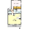 グリーンヴァレー Ｂ棟 1LDKの間取り